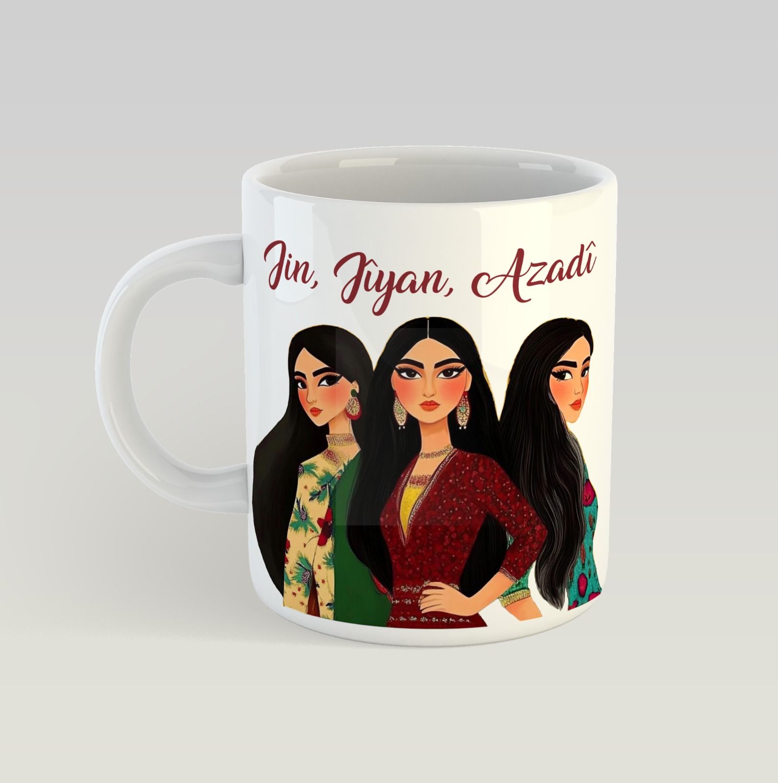 Jin Jiyan Azadi Porselen Kupa Bardak - Jin Jiyan Azadi Kupası 2