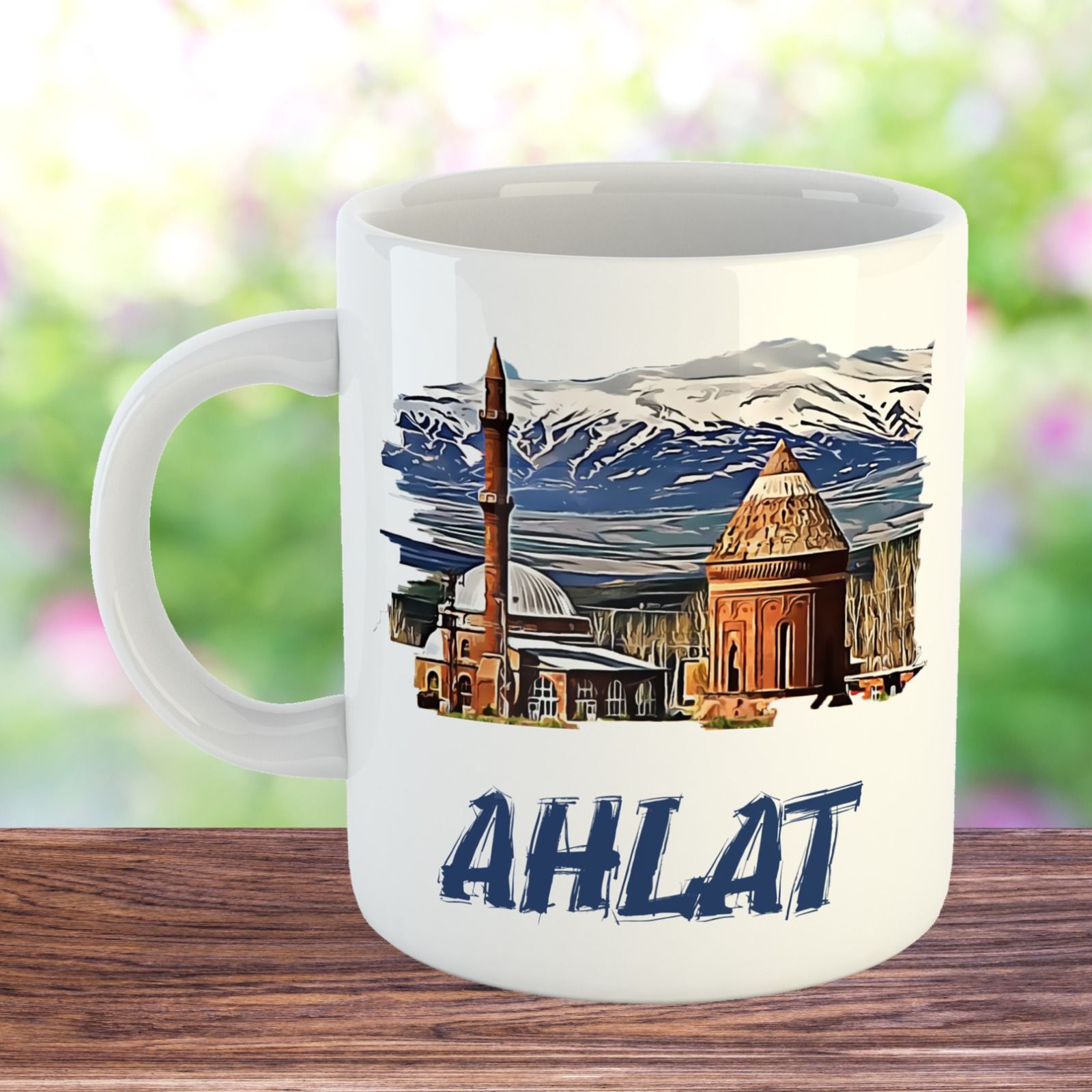 Ahlat Porselen Kupa Bardak - Ahlat Kupası