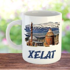 Xelat Porselen Kupa Bardak - Ahlat Kupası