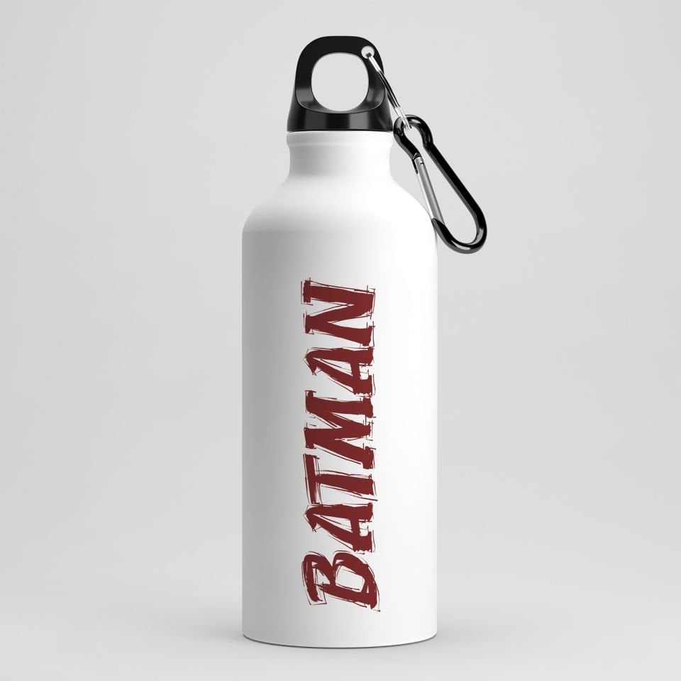 Batman Yazılı Kancalı Matara - Batman Şehri Tasarımlı Matara