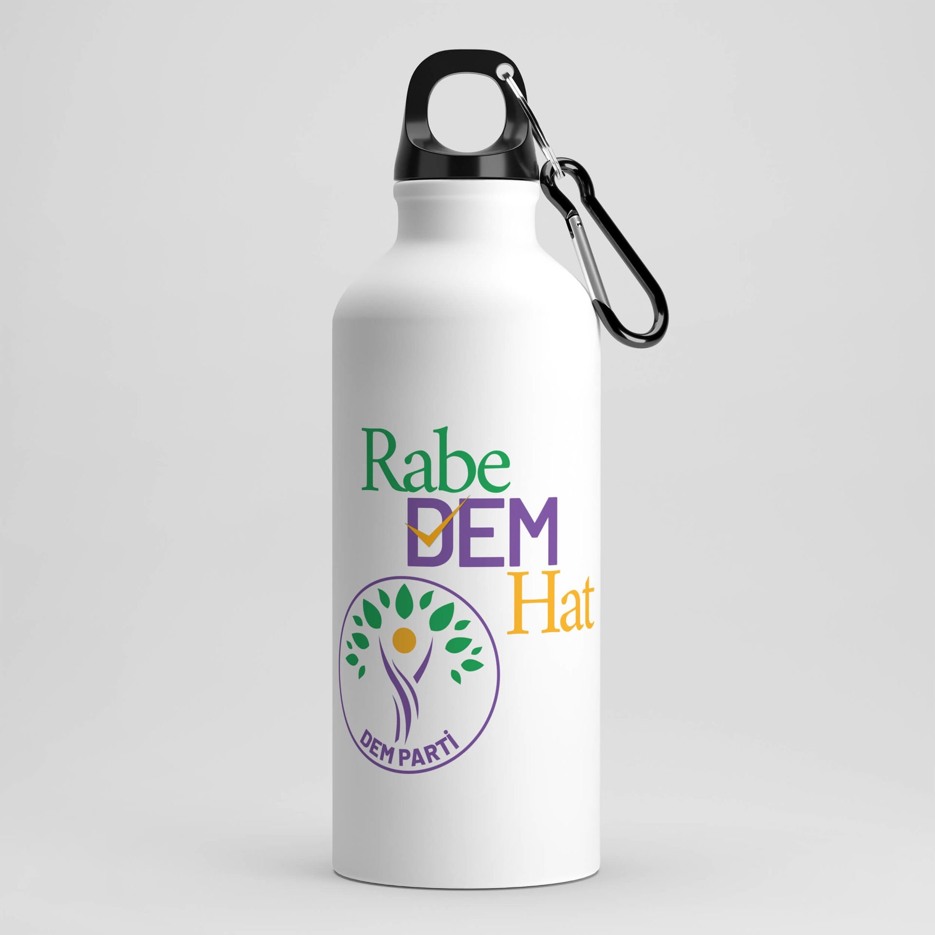 Rabe Dem Hat Tasarımlı Kancalı Matara - Dem Parti Tasarımlı Matara