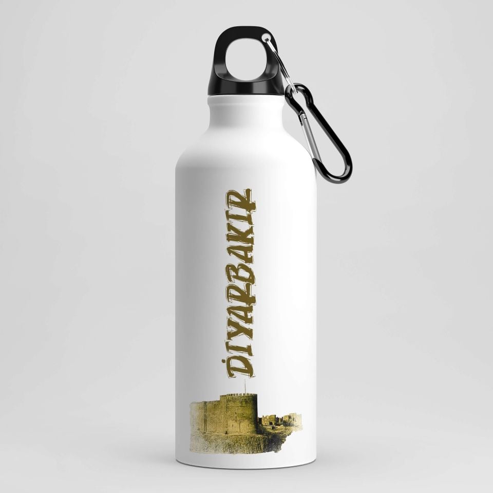 Diyarbakır Surları Resimli Kancalı Matara - Diyarbakır Surları Tasarımlı Matara