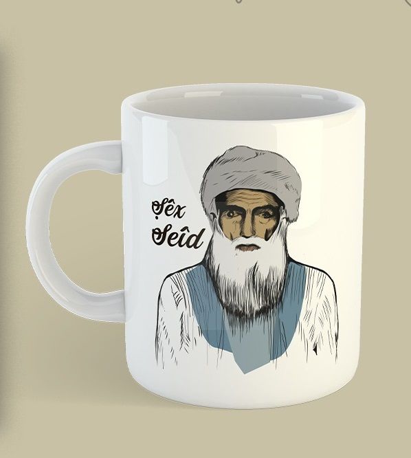 Șêx Seid Tasarımlı Porselen Kupa Bardak - Şeyh Said Resimli Kupa