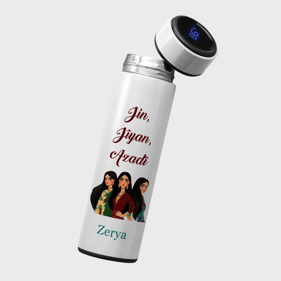 İsme Özel Jin Jiyan Azadi Termos - İsme Özel Jin Jiyan Azadi Termosu