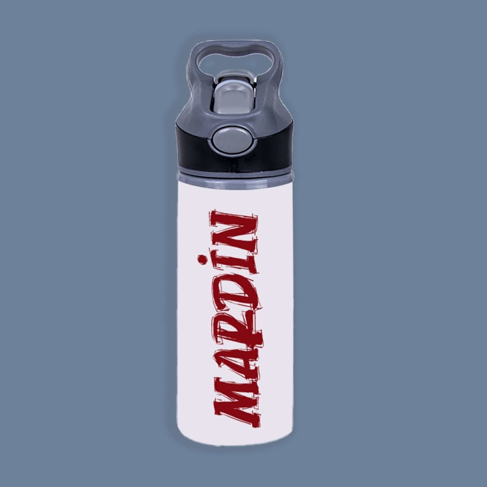 Mardin Yazılı Pipetli Matara - Mardin Matarası