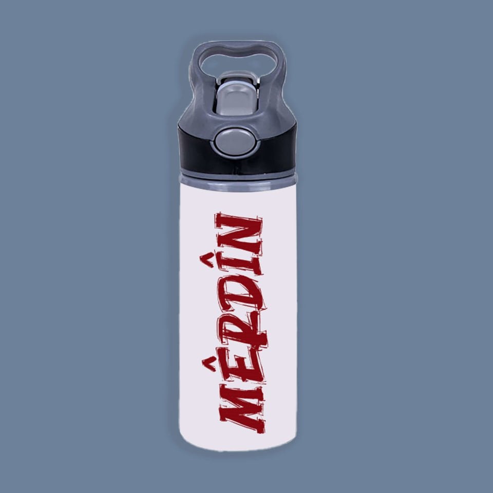 Mêrdin Resimli Pipetli Matara - Mardin Yazılı Matara