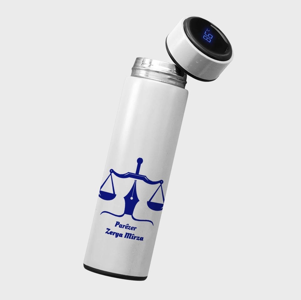 Kürtçe Parêzer Avukatlara Özel Termos - Kürtçe İsme Özel Avukat Termosu