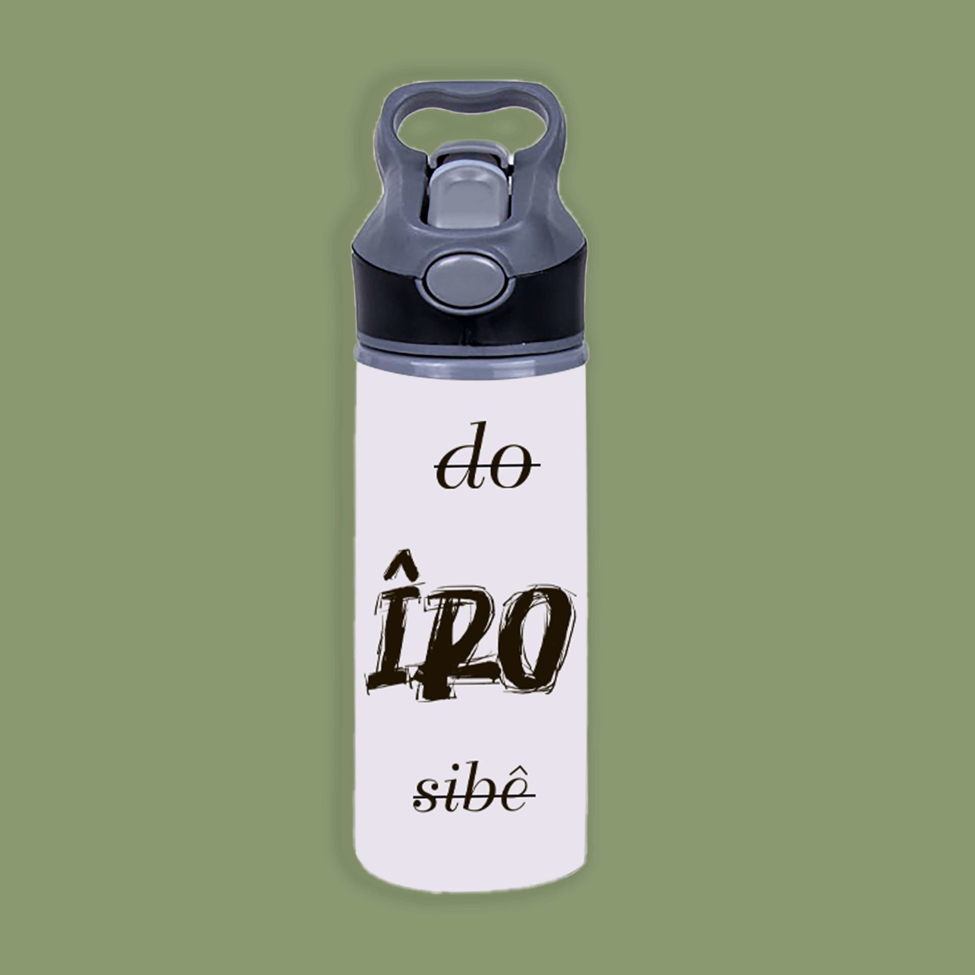 Do Îro Sibê Kürtçe Yazılı Pipetli Matara