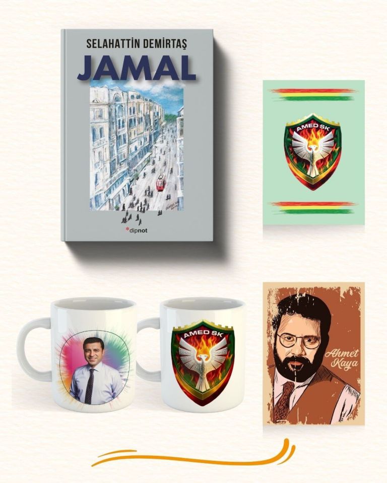 Jamal Selahattin Demirtaş - Amedspor Demirtaş Kupa Bardak - Amed Spor Ahmet Kaya Not Defteri Seti