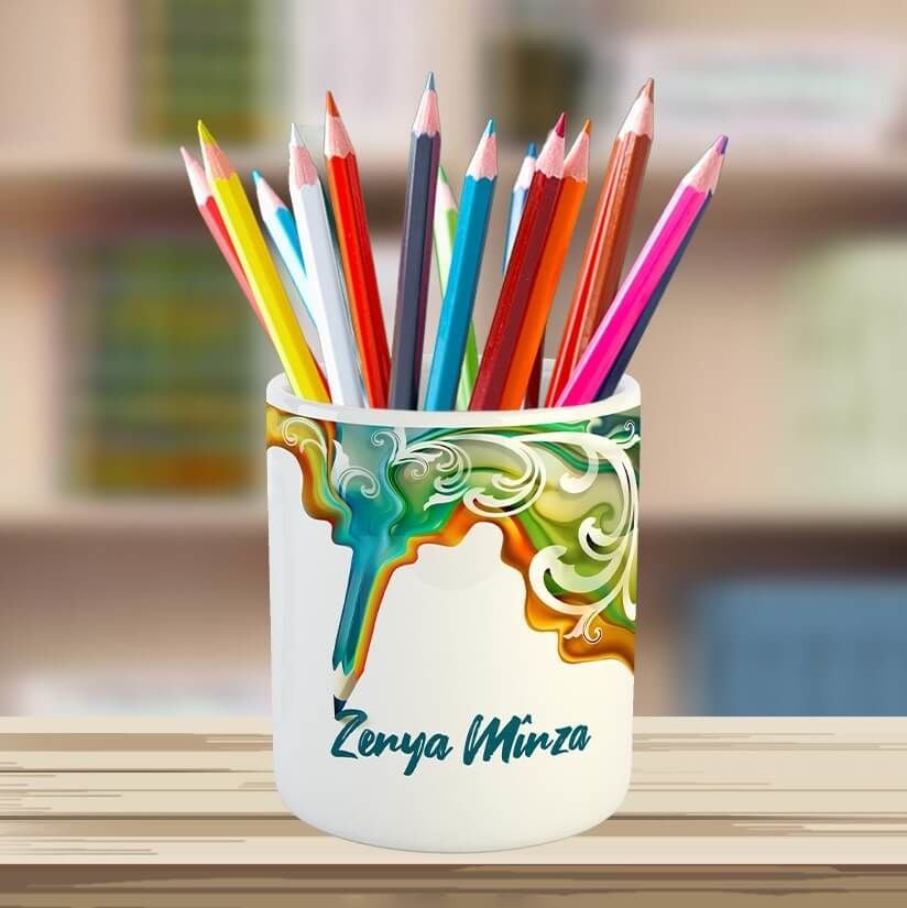 İsme Özel Porselen kalemlik 4