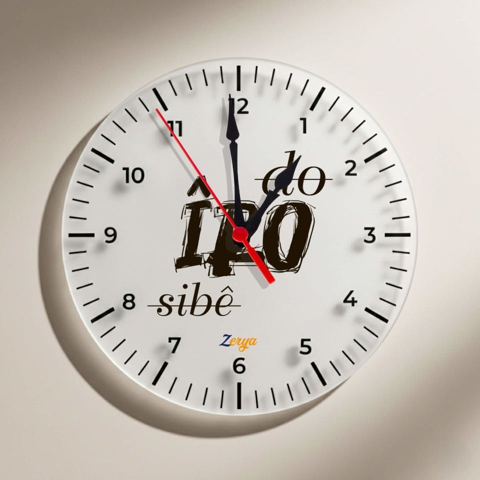 Kürtçe Do Îro Sibê Yazılı Duvar Saati