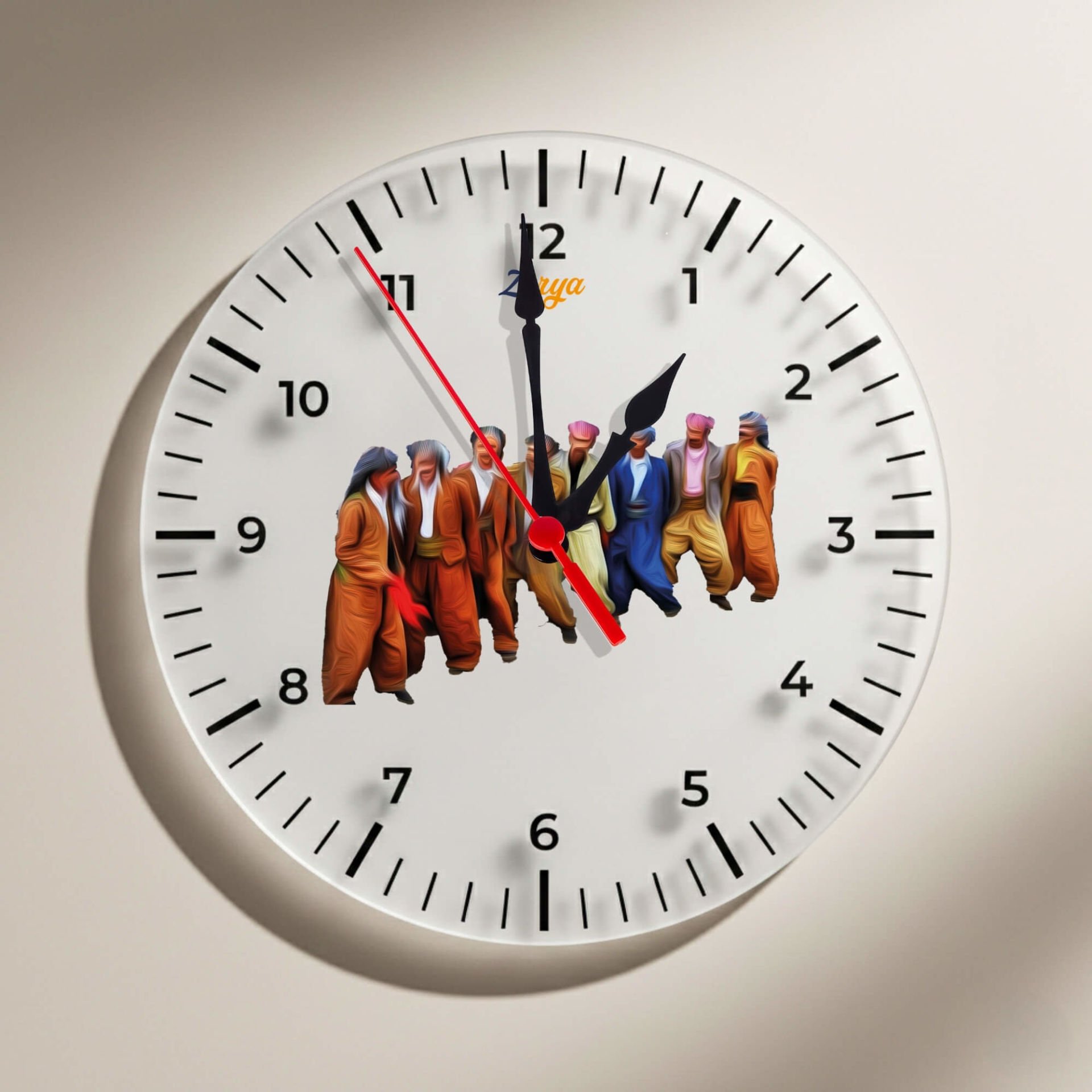 Halay Çeken Kürt Erkekleri Tasarımlı Duvar Saati