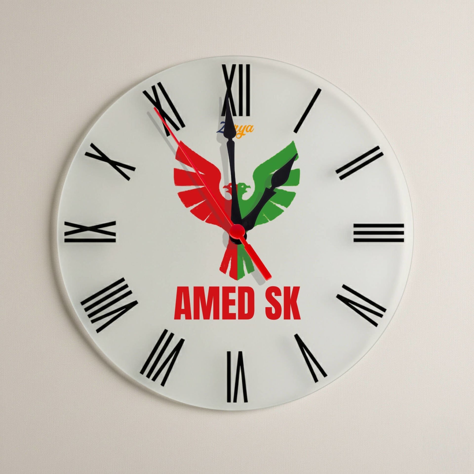 Amedspor Motifli Duvar Saati - Amed Spor Roma Rakamlı Duvar Saati