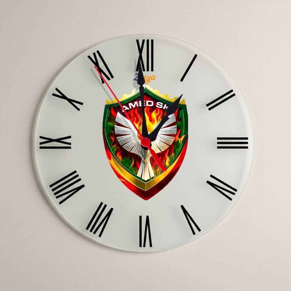 Amedspor Temalı Roma Rakamlı Duvar Saati - Amed Spor Saati