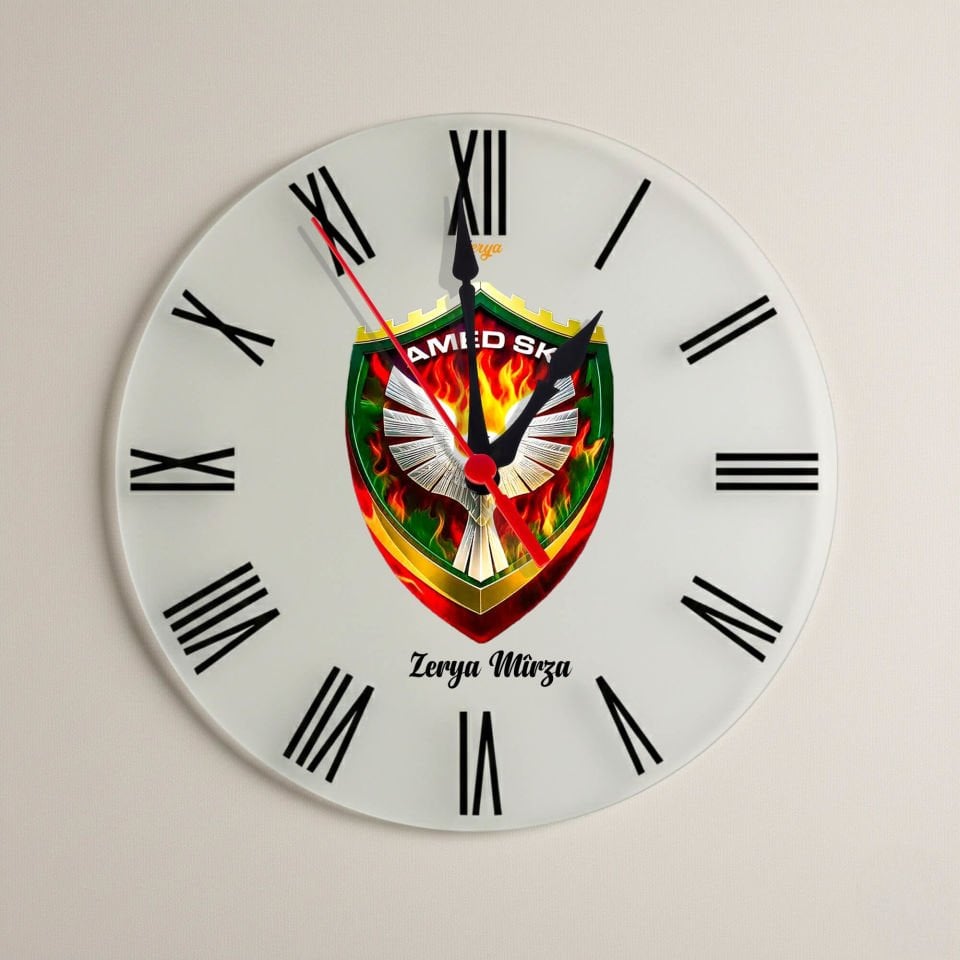 İsme Özel Amedspor Temalı Roma Rakamlı Duvar Saati - Amed Spor Saati