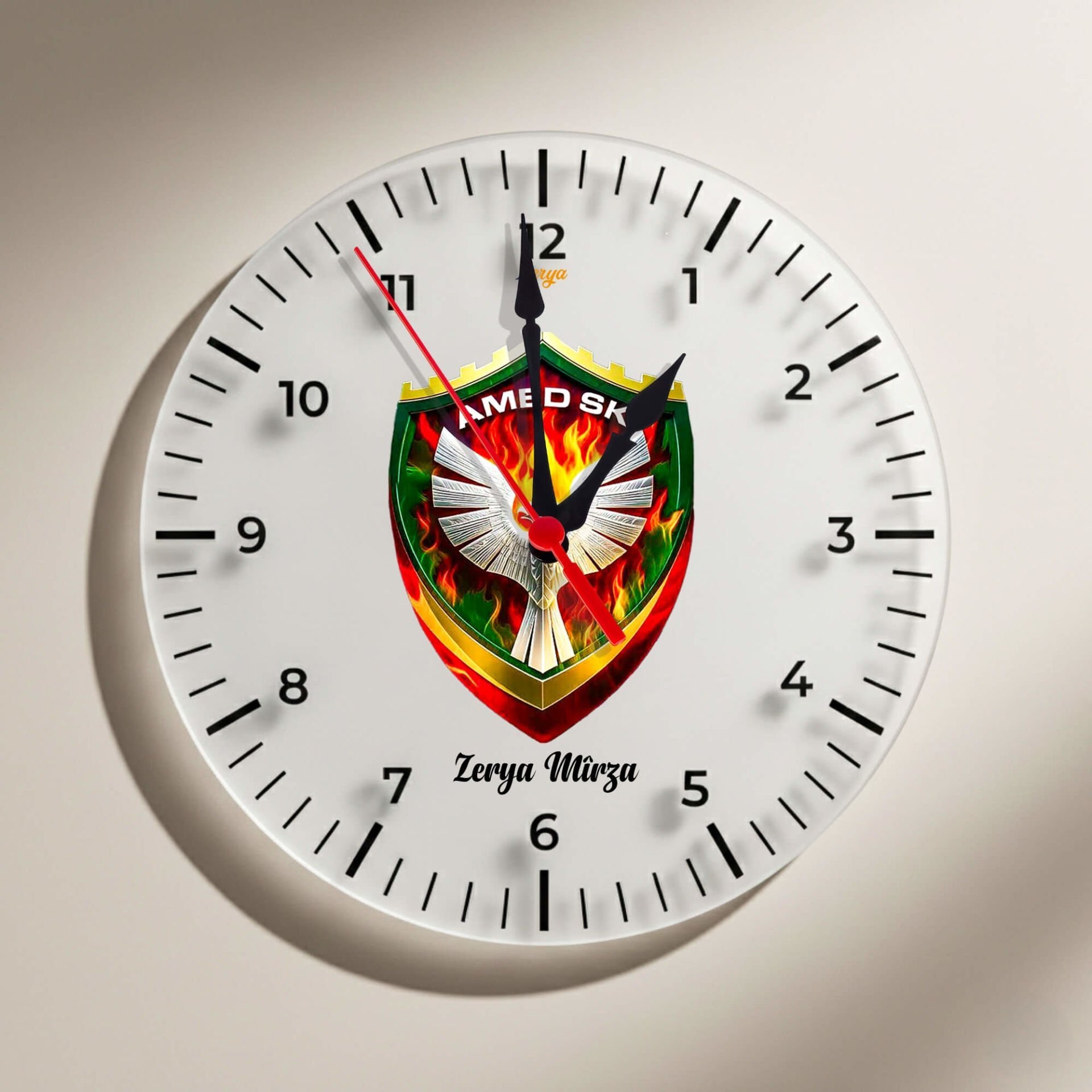 İsme Özel Amedspor Temalı Duvar Saati - Amed Spor Saati