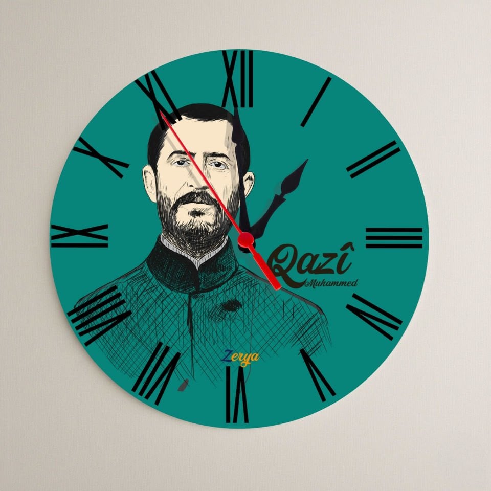 Qazi Muhammed Tasarımlı Roma Rakamlı Duvar Saati