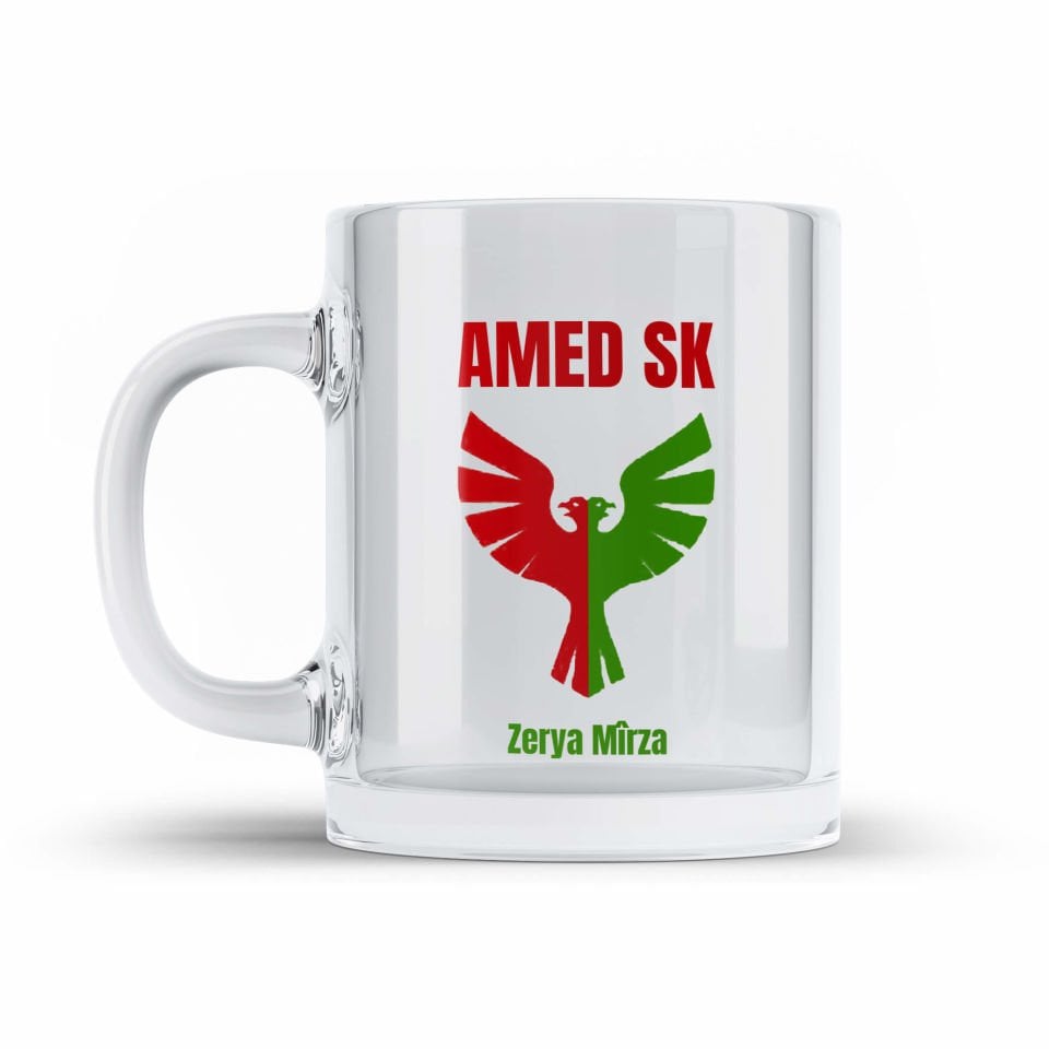 İsme Özel Amed Spor Tasarımlı Şeffaf Camlı Kupa Bardak - AmedSpor Camlı Bardağı 2