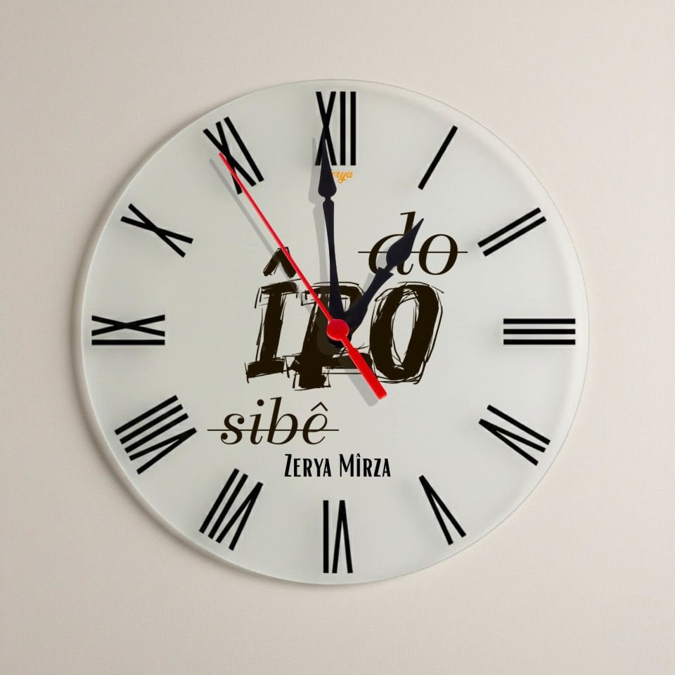 İsme Özel Kürtçe Do Îro Sibê Yazılı Roma Rakamlı Duvar Saati
