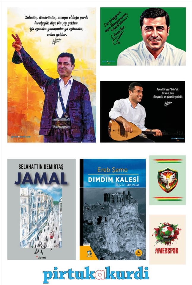 Selahattin Demirtaş Posterleri - Jamal - Dımdım Kalesi - Amedspor Not Defteri (3 POSTER - 2 ROMAN - 2 NOT DEFTERİ)