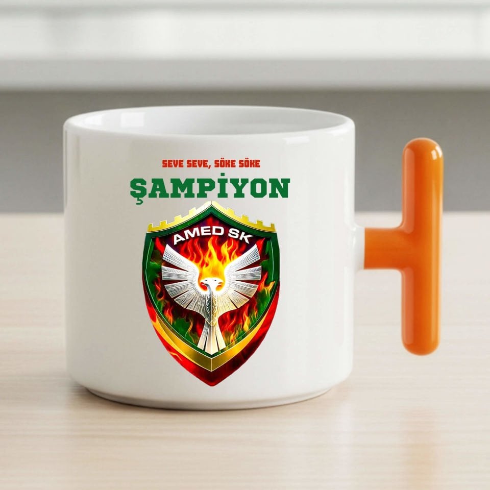 Seve Seve Söke Söke Şampiyon Amedspor Turuncu T Kupa Bardak