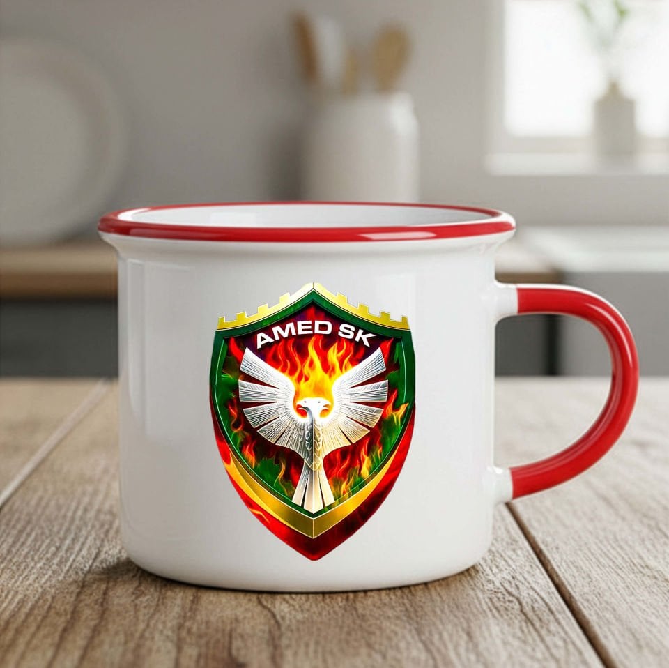 Amedspor Resimli Enamel Kupa Bardak - Amed Spor Enamel Kupası