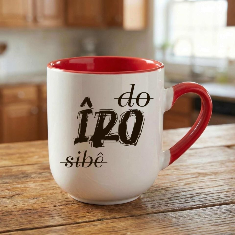 Kürtçe Do Îro Sibê Yazılı Elite Oval Kırmızı Kupa Bardak