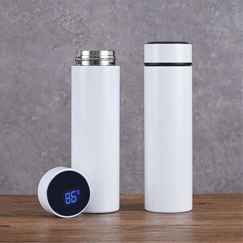 Custom Ahura Mazda Picture Digital Display Steel Thermos - 450 mlt