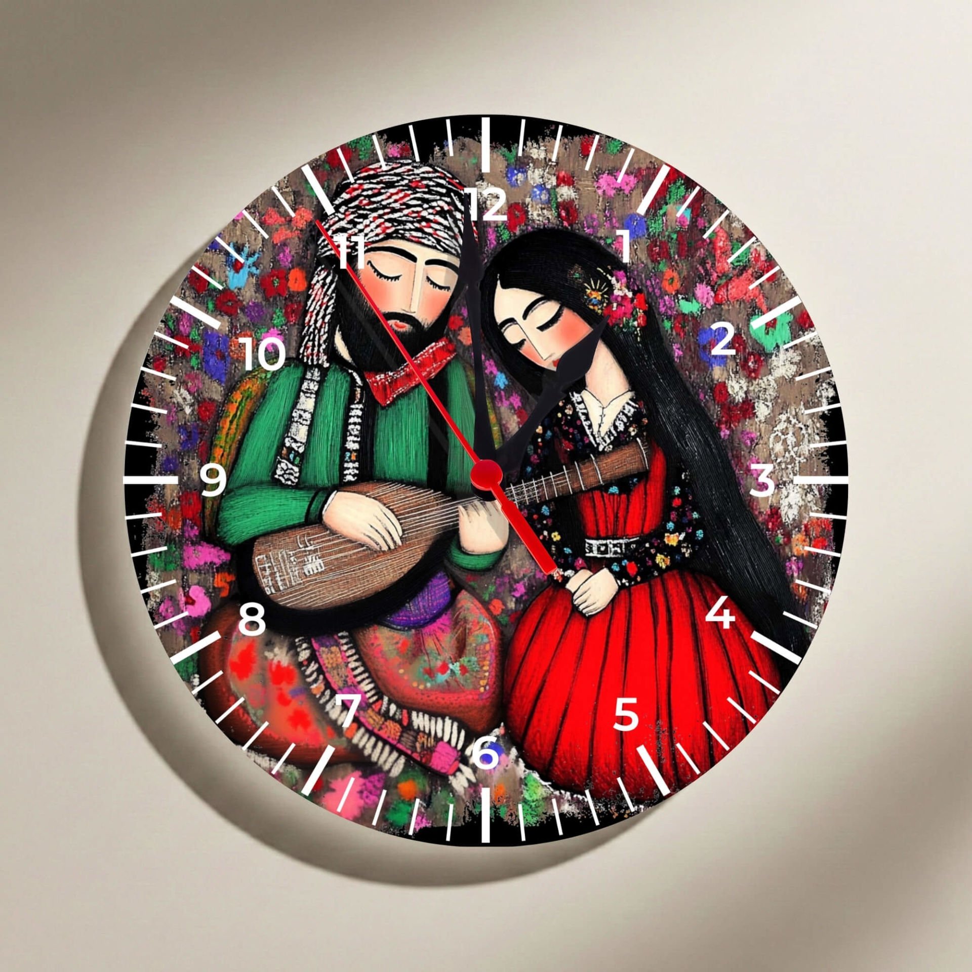 Mem û Zin Saz Tasarımlı Duvar Saati