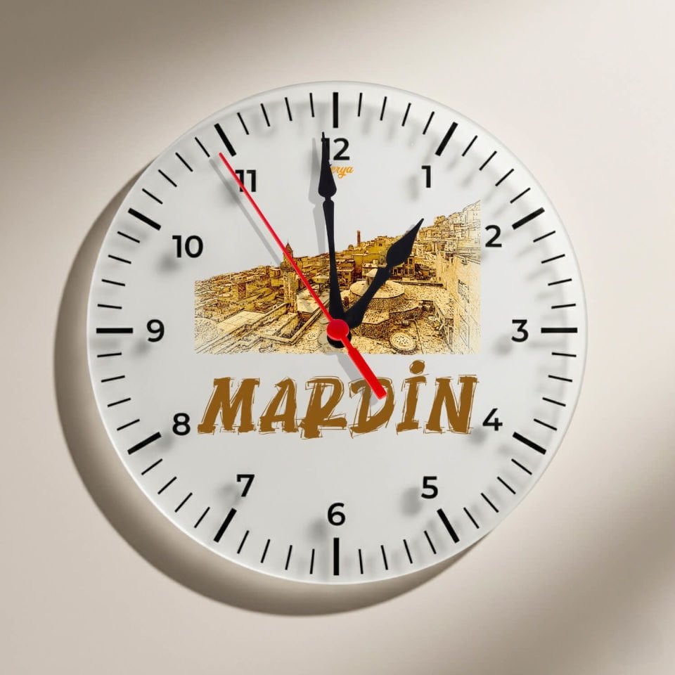 Mardin Şehri Tasarımlı Duvar Saati