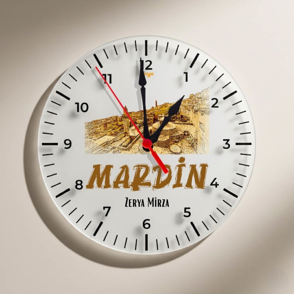 İsme Özel Mardin Şehri Tasarımlı Duvar Saati