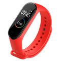 Mi Band 4 Silikon Kordon - Mi 3/4 - Kırmızı Kırmızı - Mi 3