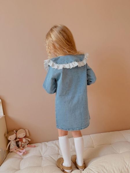 Kız çocuk denim elbise