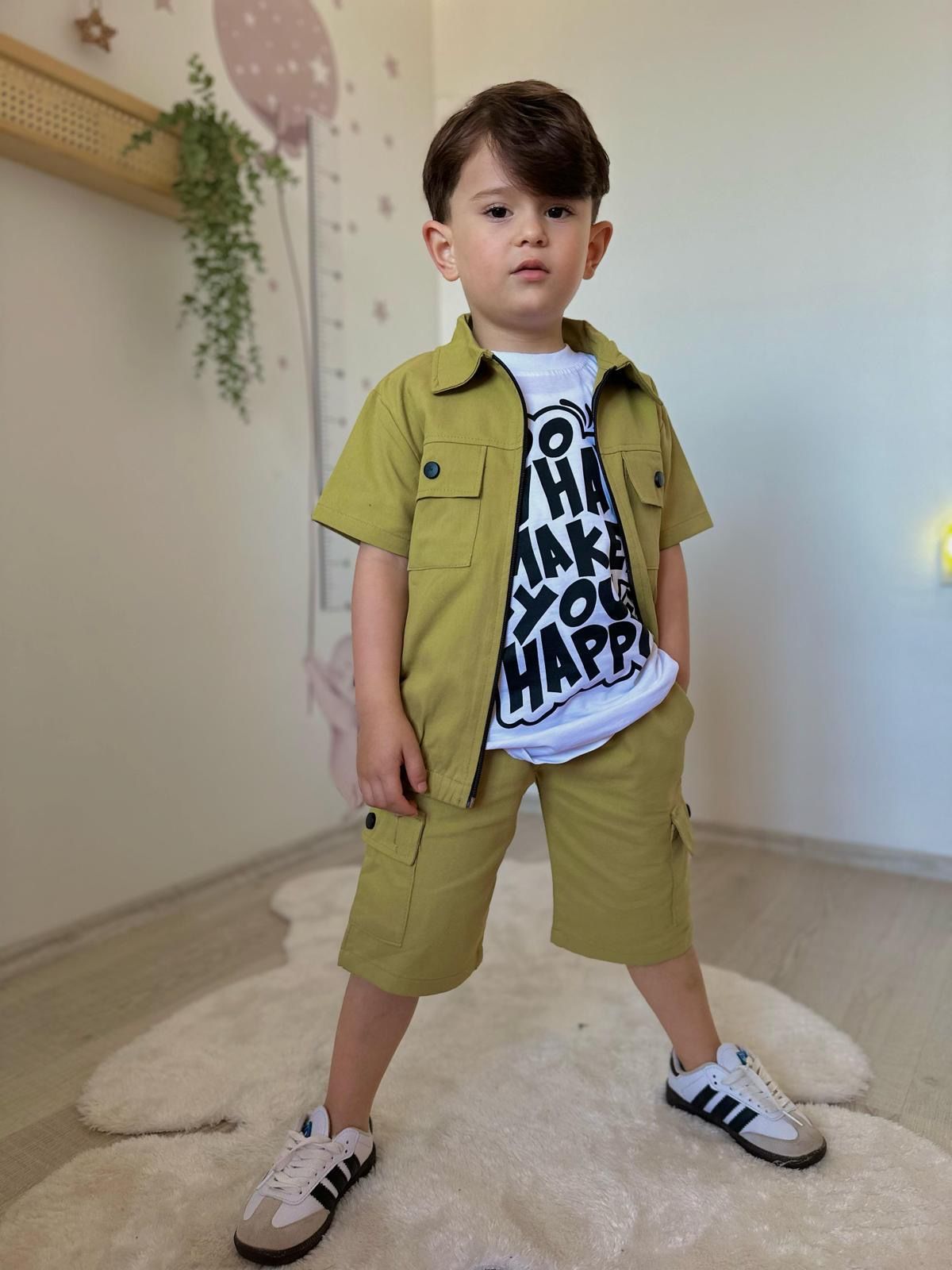 Erkek çocuk 3lü şortlu set
