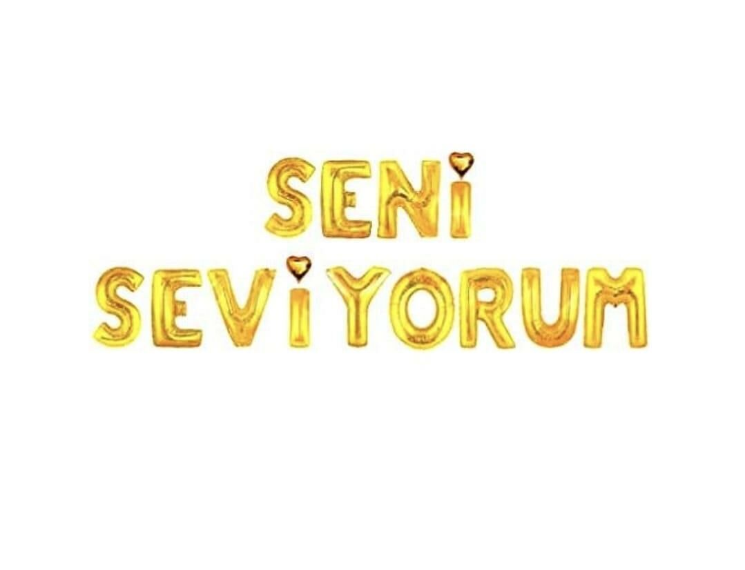 SET SENİ SEVİYORUM FOLYO BALON ALTIN