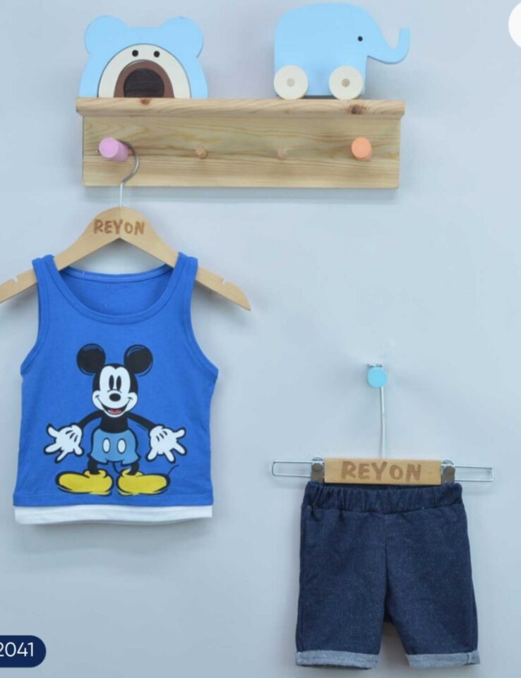 mickey mouse baskılı takım