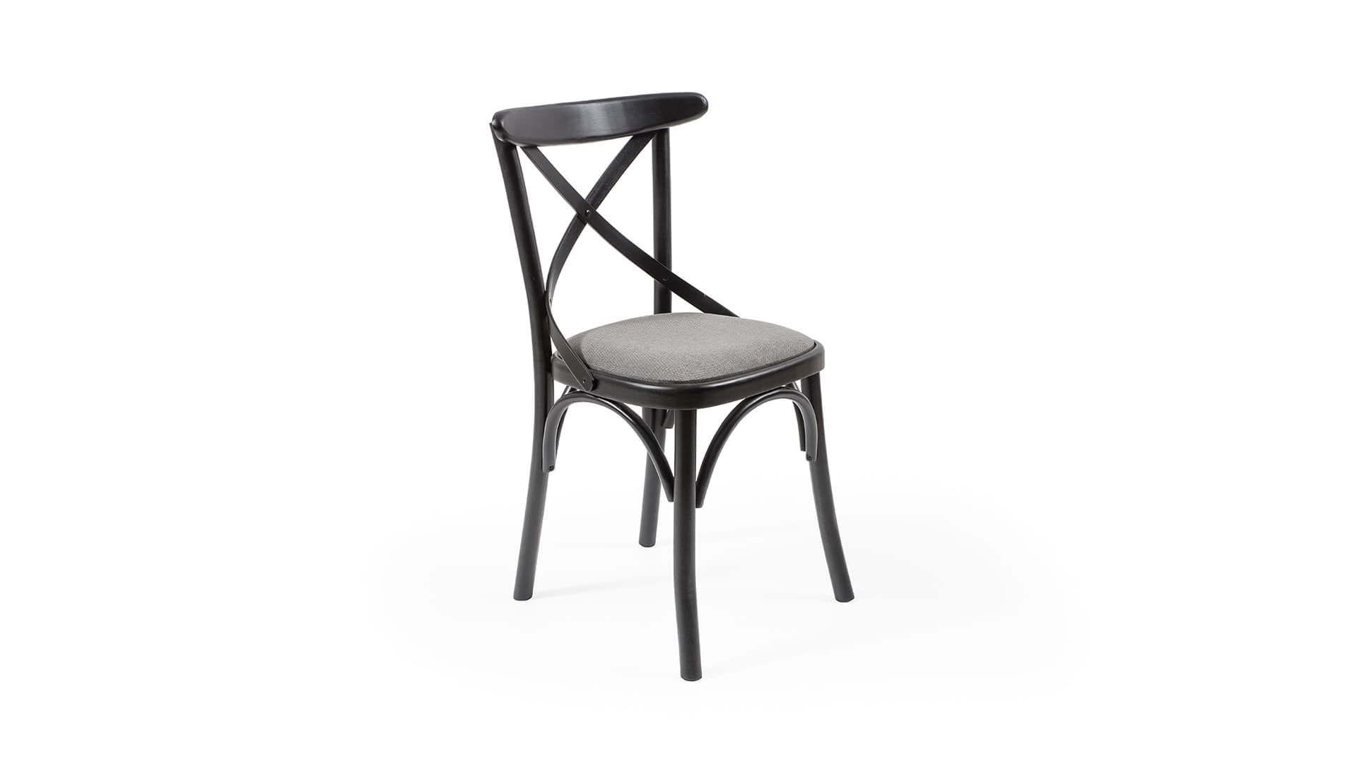 Thonet Sandalye Siyah Döşemeli