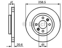 ON FREN DISK TAKIMI MEGANE CLIO I II KANGO 259MM 8201464598 7701206339 6001548578 7701205653