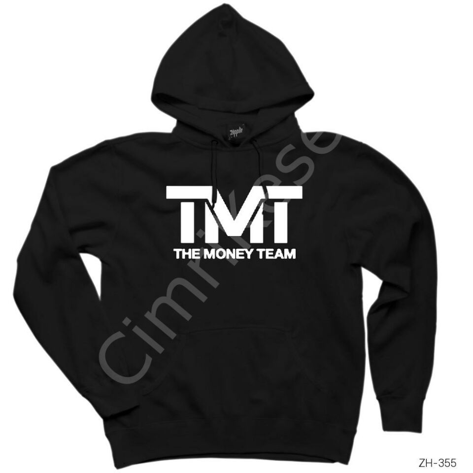 TMT The Money Team Logo Siyah Kapşonlu Sweatshirt Hoodie