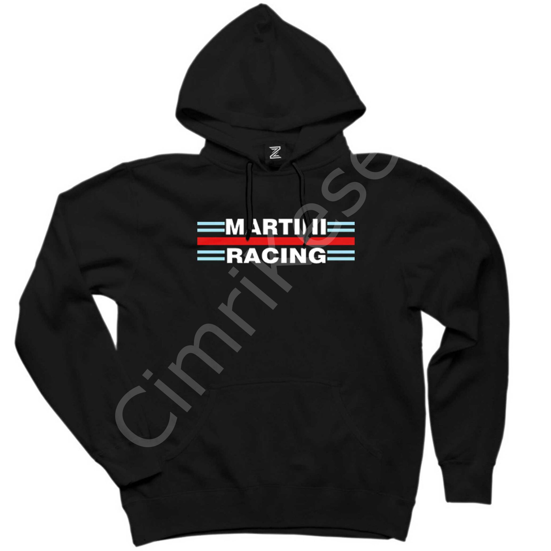 Martini Racing Siyah Kapşonlu Sweatshirt Hoodie