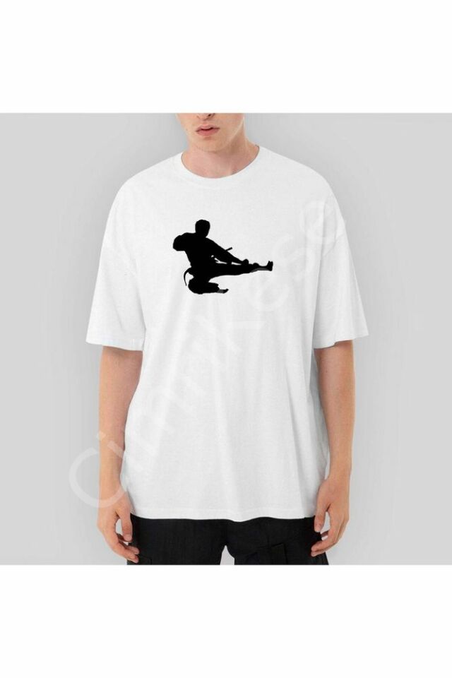 Taekwondo Karate Oversize Beyaz Tişört L