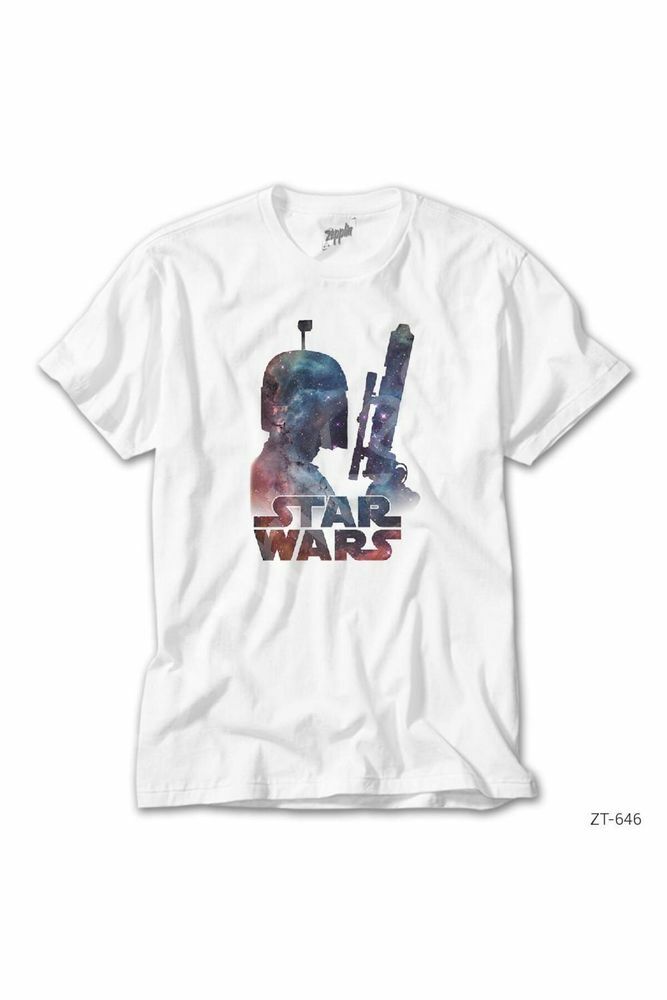 Star Wars Silhouette in Space Beyaz Tişört XS
