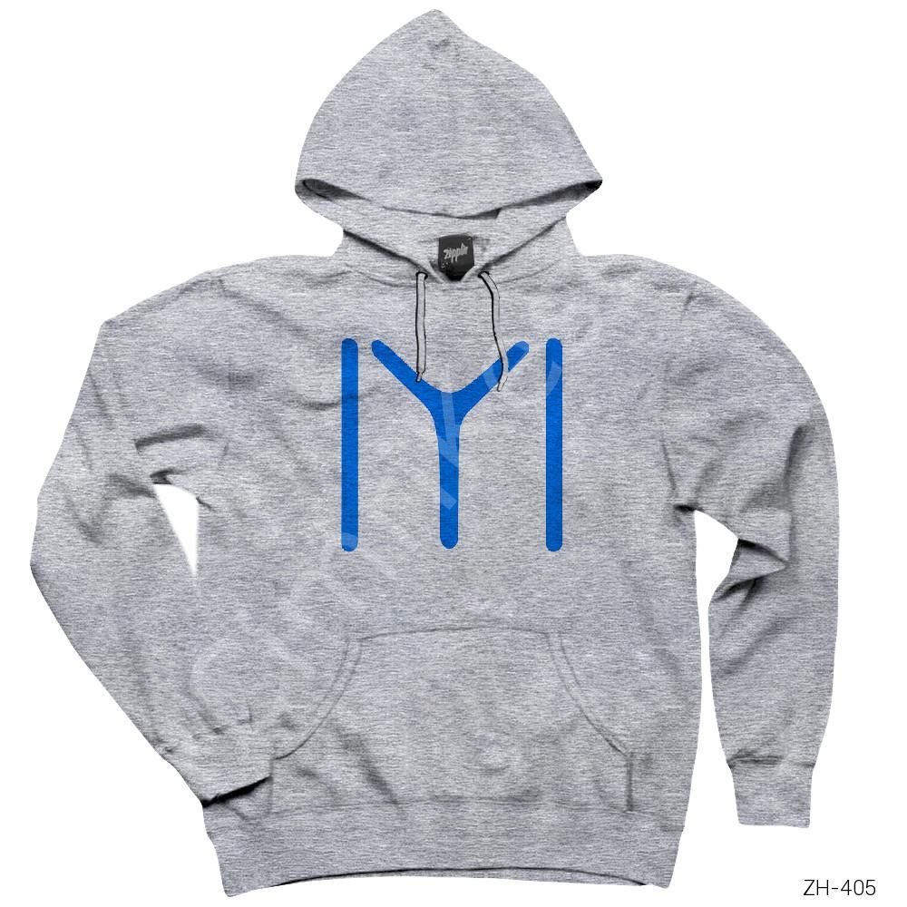 Kayı Boyu Gri Kapşonlu Sweatshirt Hoodie