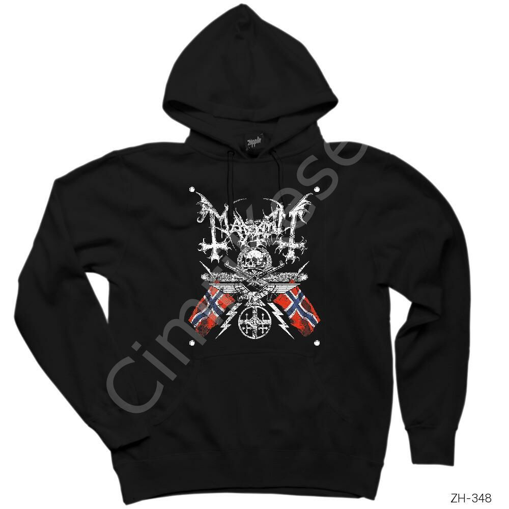 Mayhem Band Logo Siyah Kapşonlu Sweatshirt Hoodie