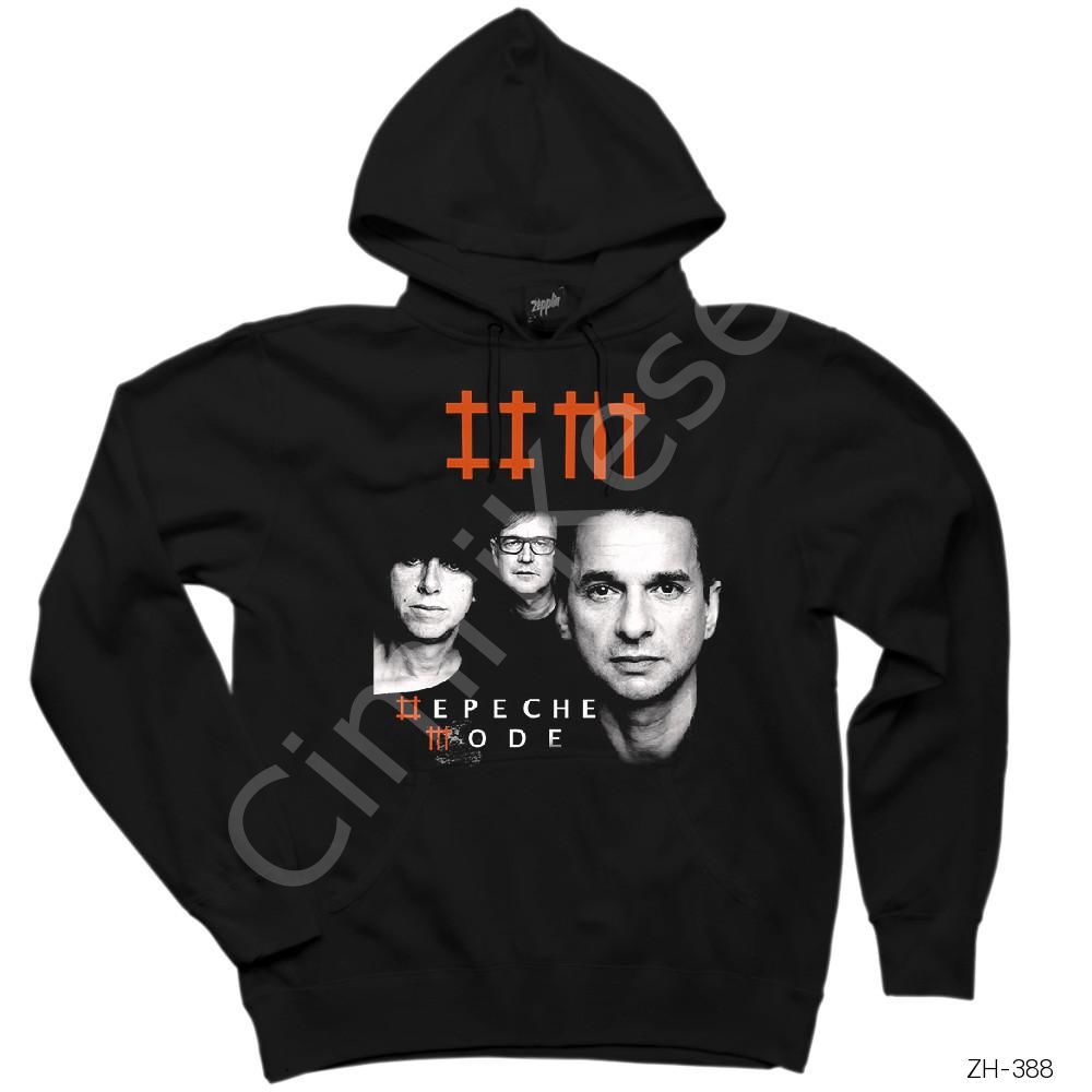 Depeche Mode Group Siyah Kapşonlu Sweatshirt Hoodie