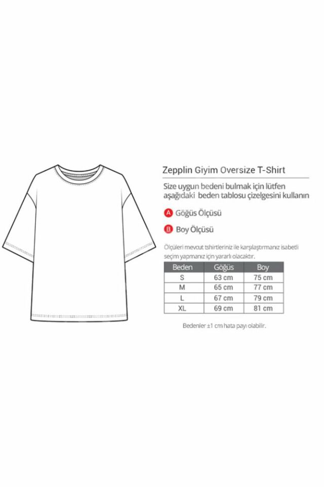 Unisex Oversize Beyaz Tişört XL