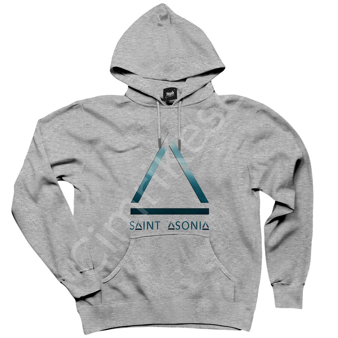 Saint Asonia Gri Kapşonlu Sweatshirt Hoodie