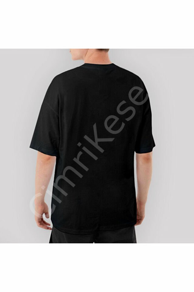 Disturbed Circle Oversize Siyah Tişört XL