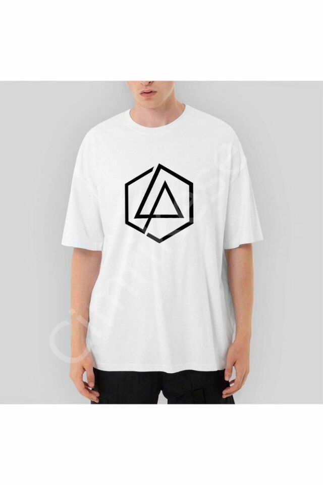 Linkin Park Symbol Oversize Beyaz Tişört XL