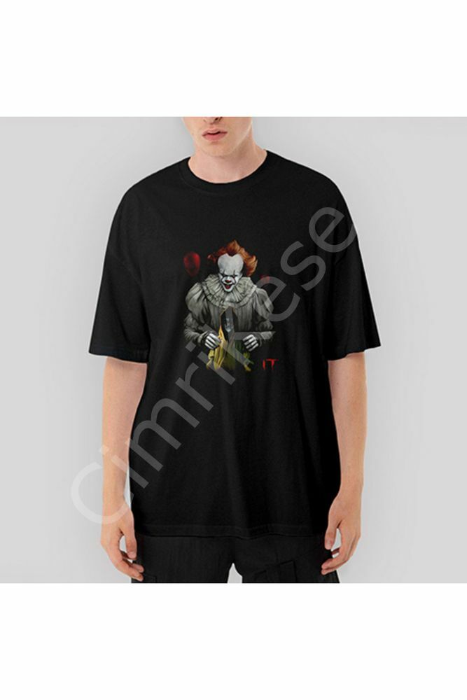 IT Child and Clown Oversize Siyah Tişört XL